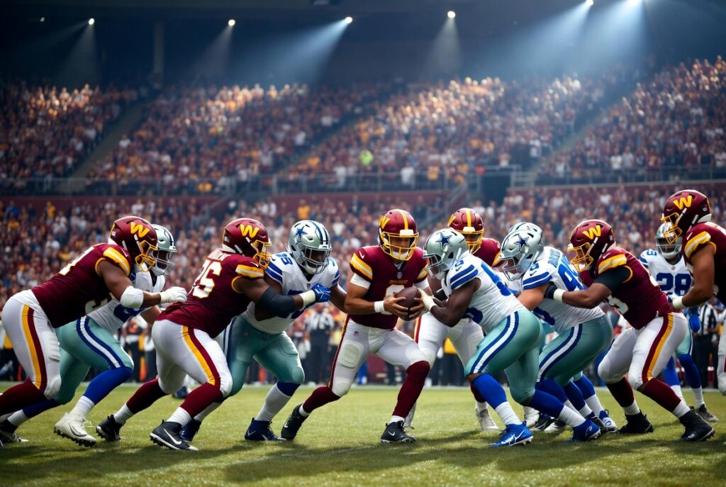 washington commanders vs dallas cowboys match player stats