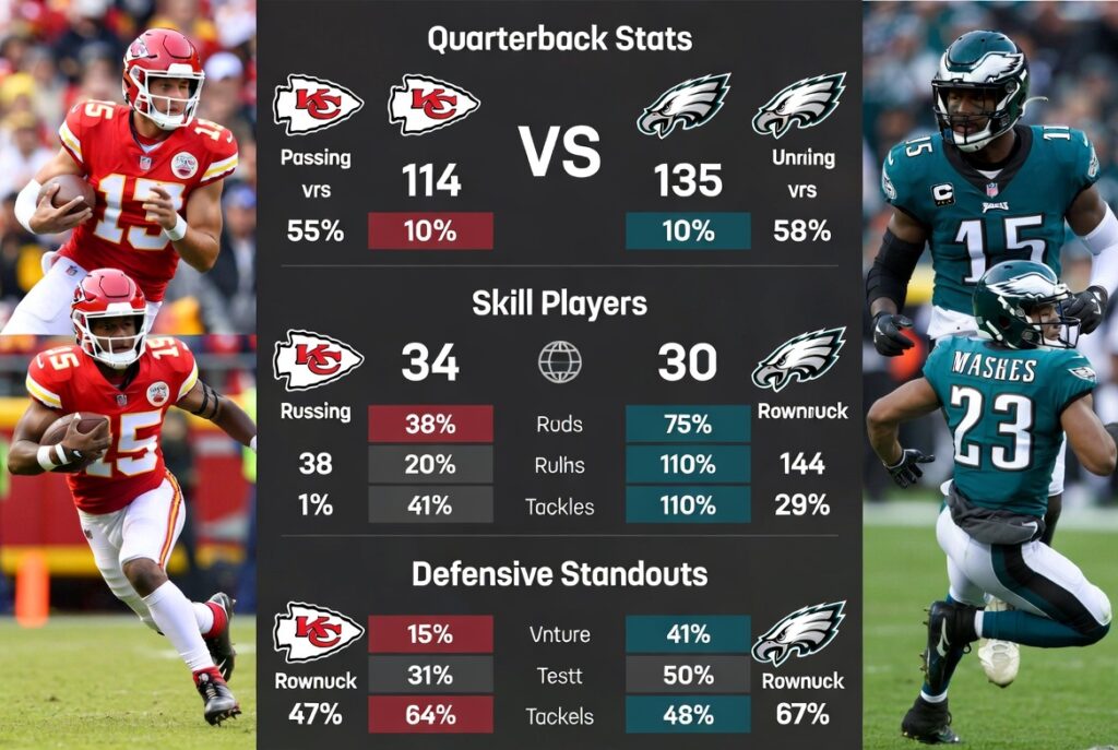 kansas city chiefs vs philadelphia eagles match player stats