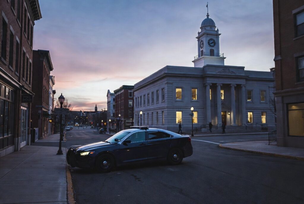 maine police officer arrested by ice