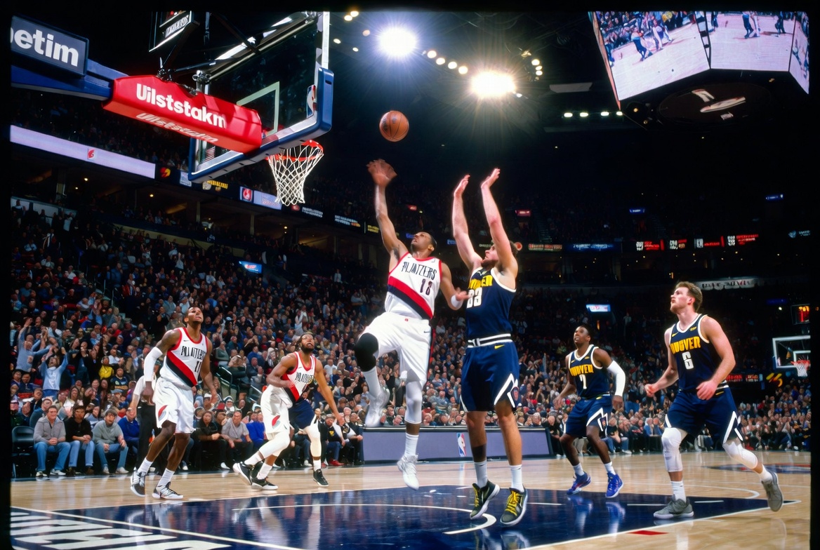 portland trail blazers vs denver nuggets match player stats